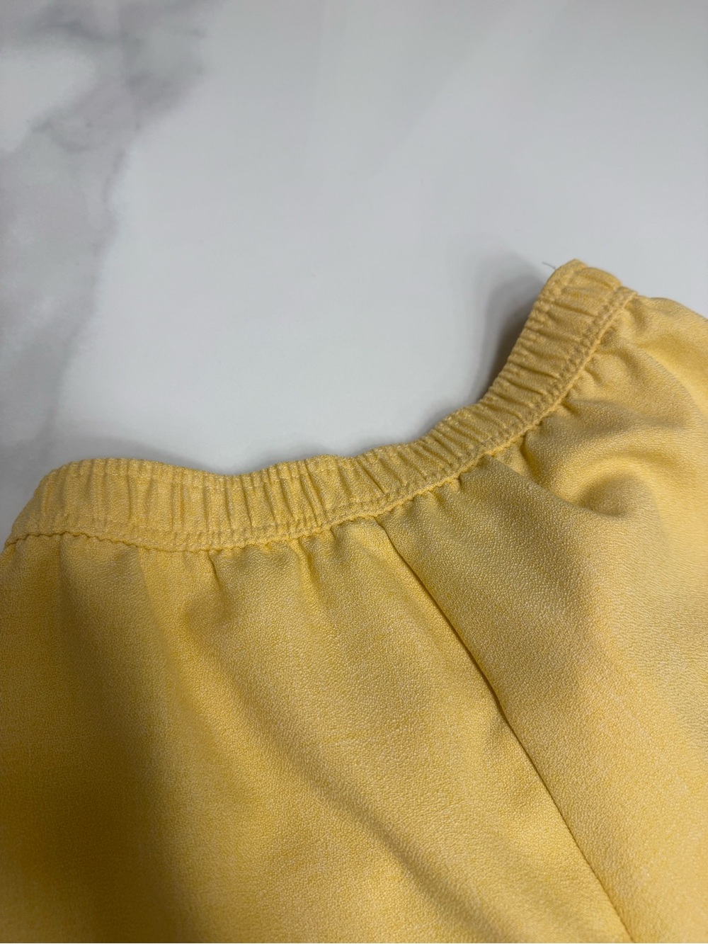 Vintage High-Waist Yellow Tailored Women's Trousers - Picture 10 of 10